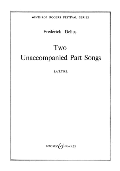 Two Unaccompanied Part Songs