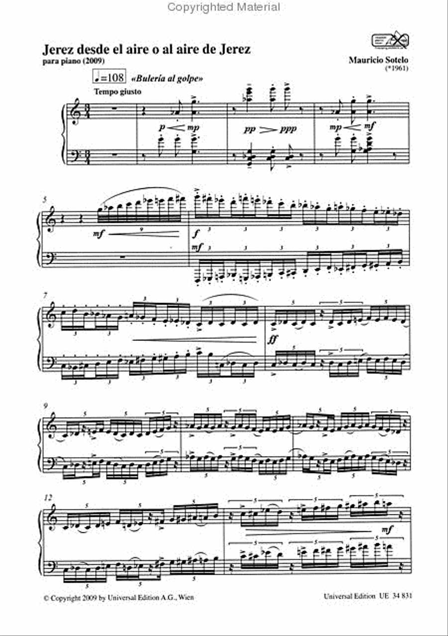 Jerez Desde El Aire O Al Aire De Jerez Piano Solo scores gallery preview page 2