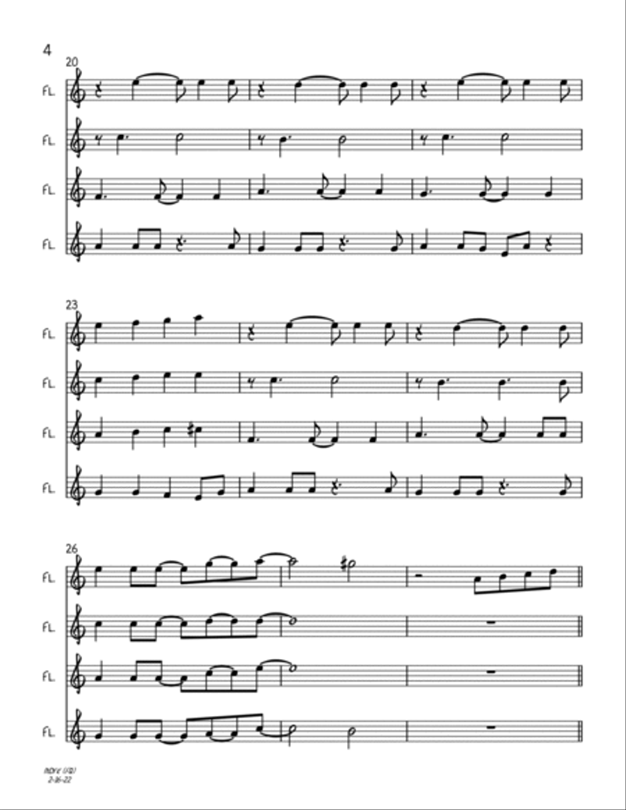 Mary, Did You Know? Woodwind Quartet scores gallery preview page 4