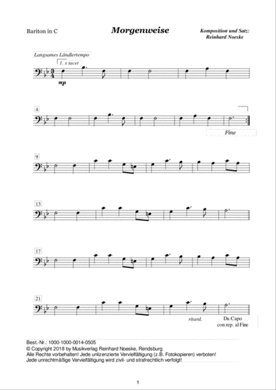 Acht Bläserweisen im alpenländischen Stil für Blechbläserquintett Brass Ensemble scores gallery preview page 3