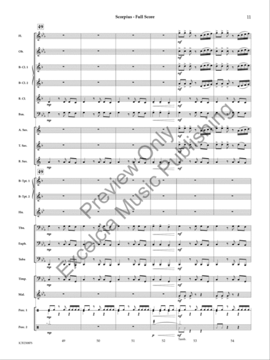 Scorpius (Score) Scorpius (Score) Concert Band scores gallery preview page 12