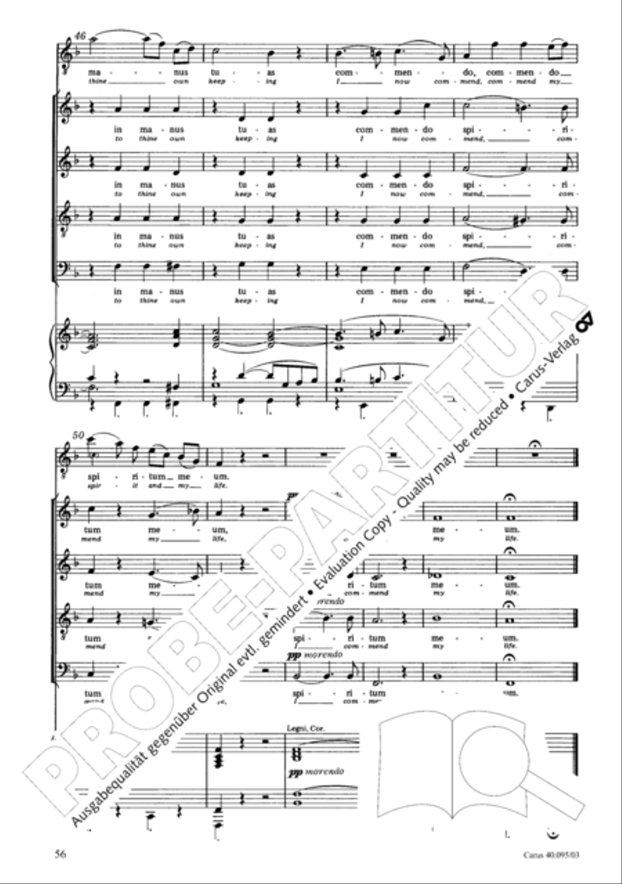 The Seven Words (Die Sieben Worte) 4-Part scores gallery preview page 57