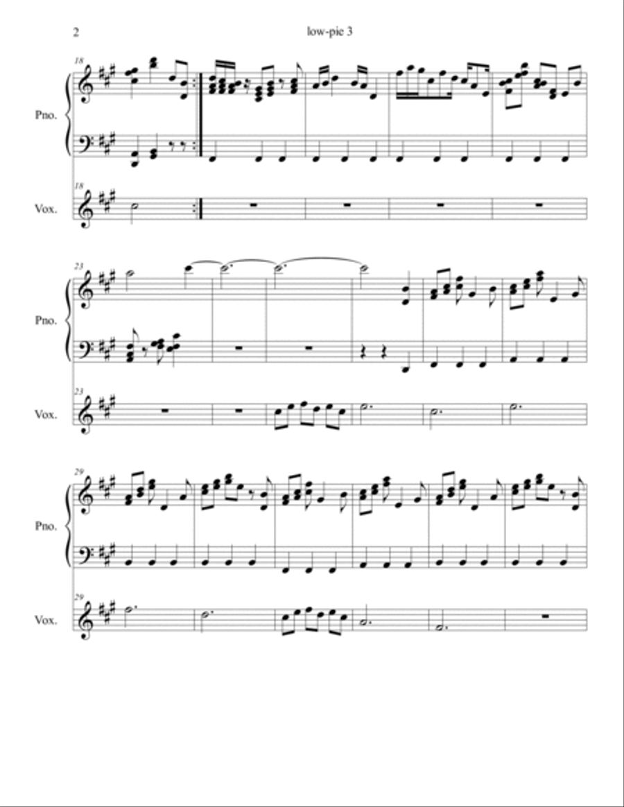 Low Pie 3 Low Pie 3 Voice scores gallery preview page 2