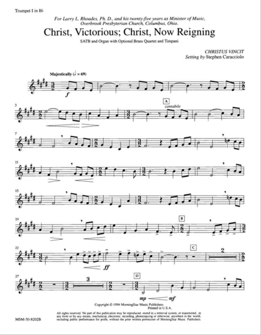 Christ, Victorious: Christ, Now Reigning Choir scores gallery preview page 1