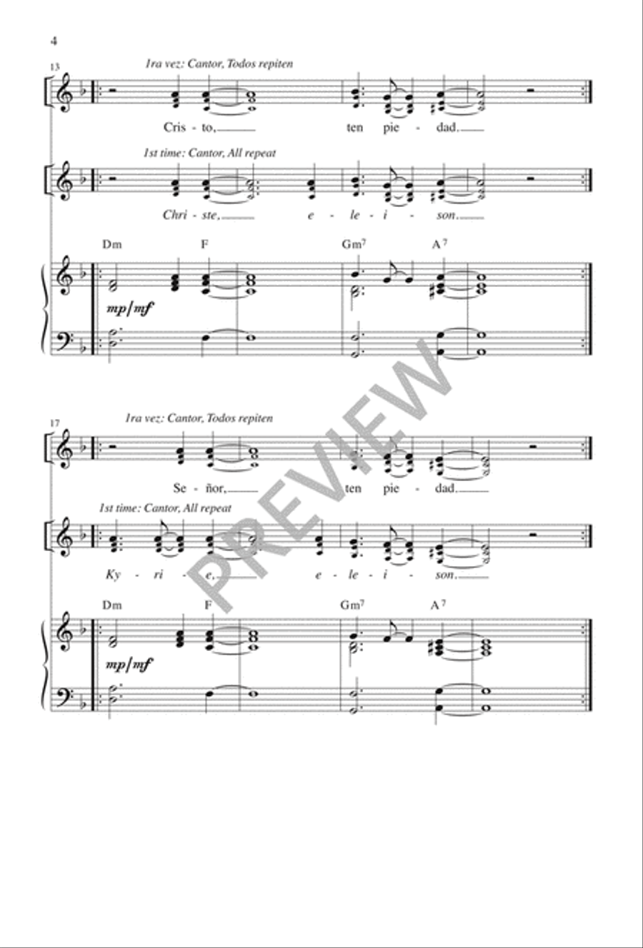Letanía del Santo Nombre de Jesús 3-Part scores gallery preview page 4