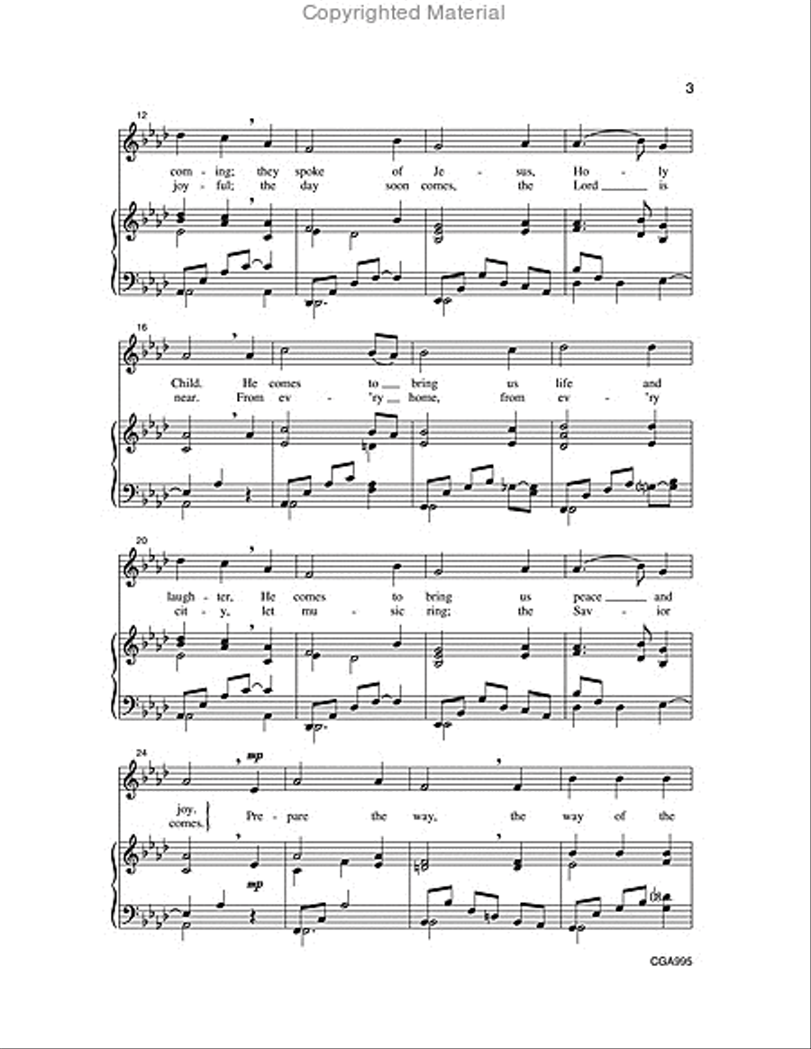The Savior Comes 2-Part scores gallery preview page 3