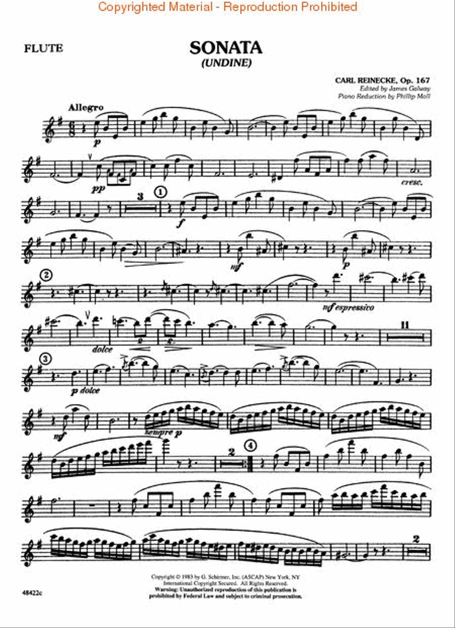 Sonata (Undine), Op. 167 Sonata (Undine), Op. 167 Flute Solo scores gallery preview page 4