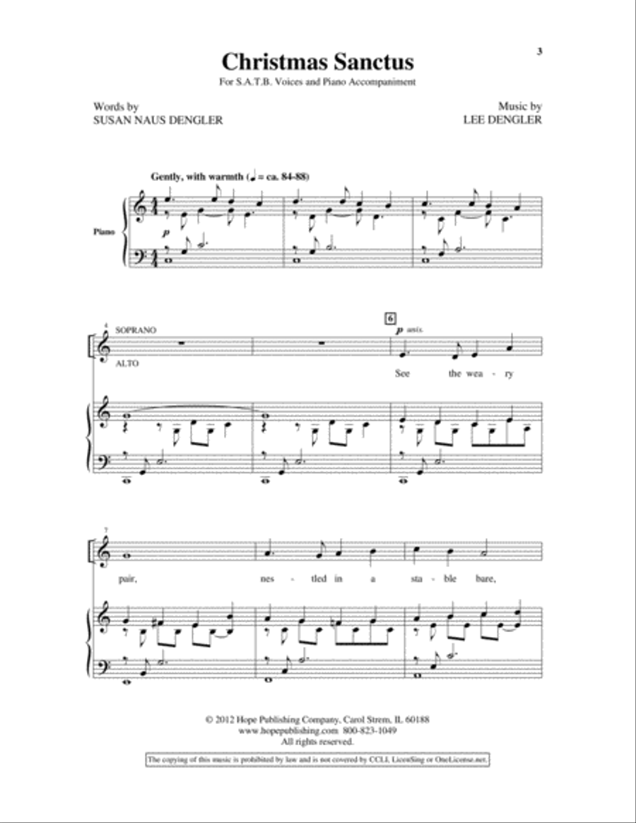 Christmas Sanctus 4-Part scores gallery preview page 4