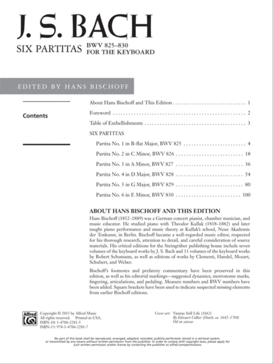 Six Partitas, BWV 825--830 Small Ensemble scores gallery preview page 6