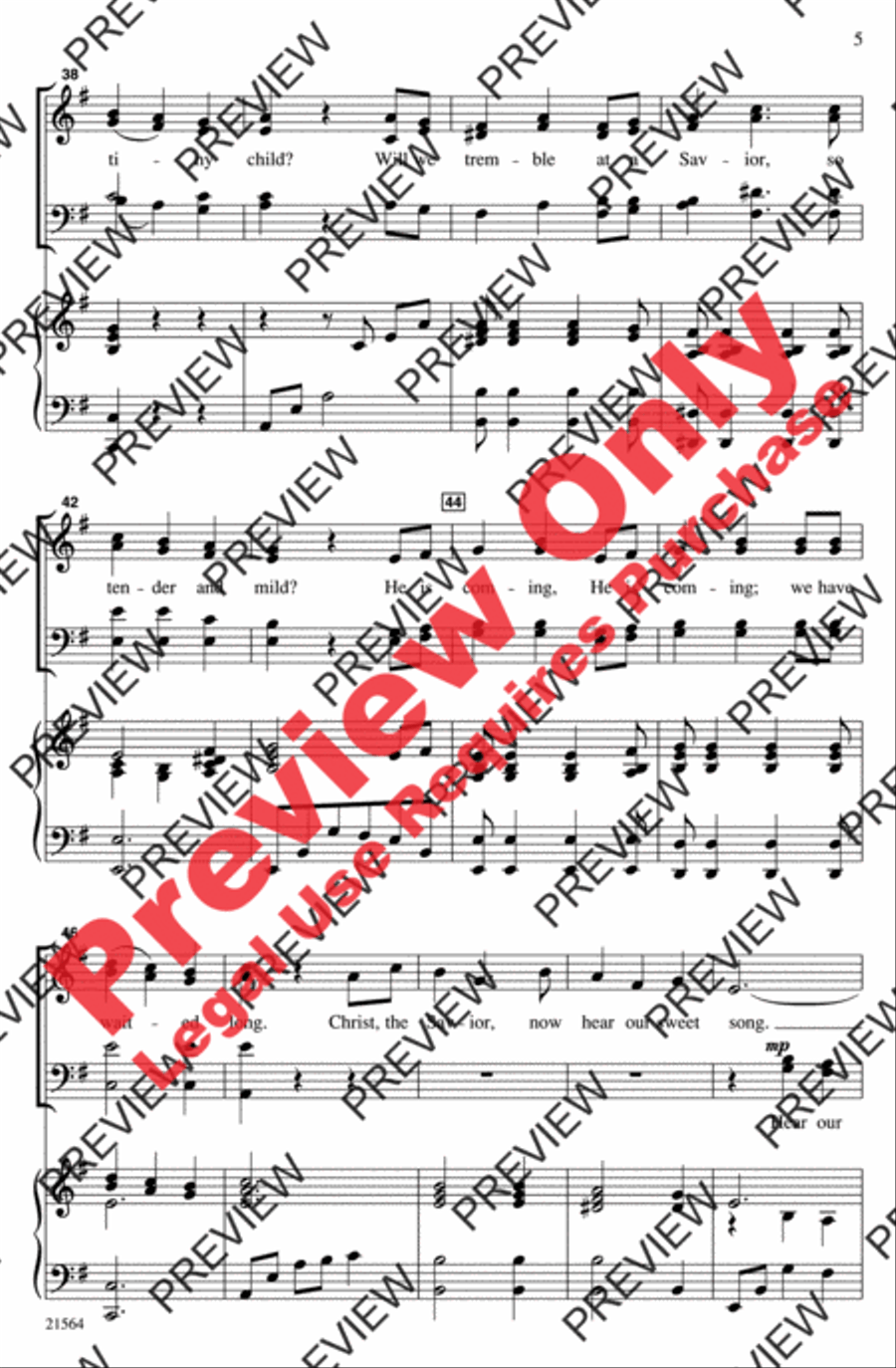 Waiting Waiting 4-Part scores gallery preview page 5