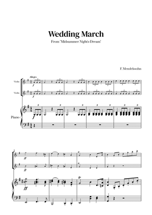 Felix Mendelssohn - Wedding March (G major) (for Violin Duet)