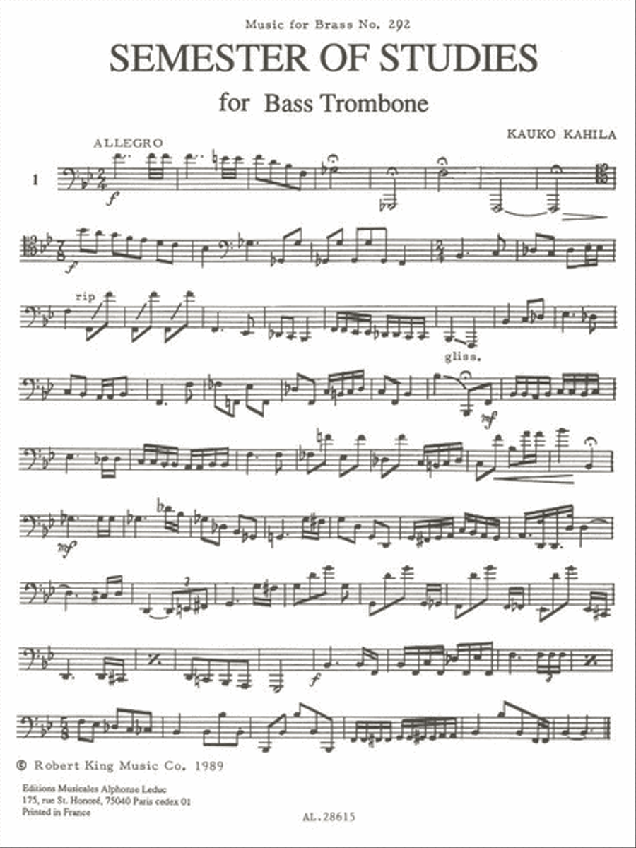 Semester Of Studies For Bass Trombone Trombone scores gallery preview page 2