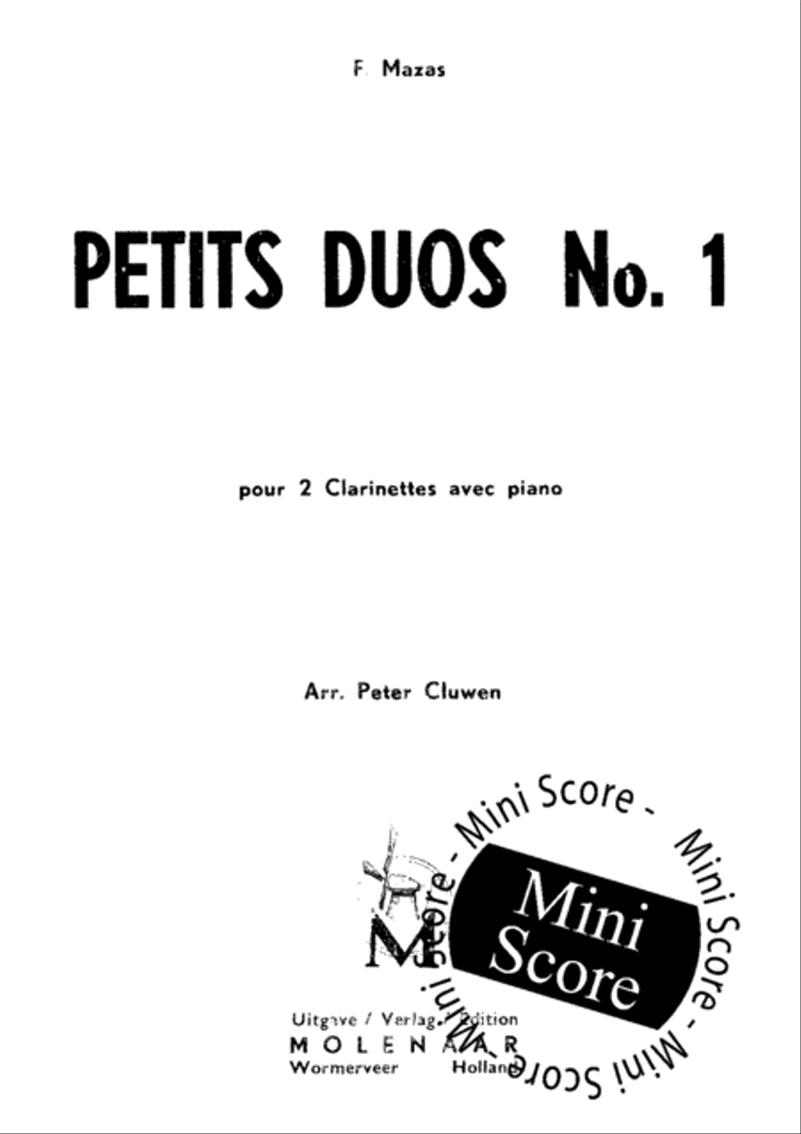 Petits Duos No. 1 Clarinet Duet scores gallery preview page 3