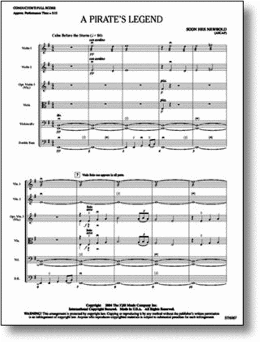 A Pirate's Legend String Orchestra scores gallery preview page 1