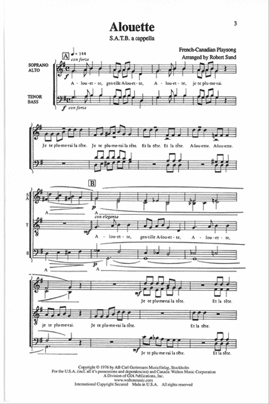Alouette 4-Part scores gallery preview page 2