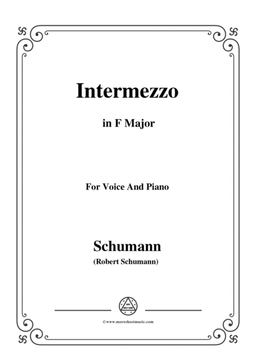 Schumann-Intermezzo,in F Major,for Voice and Piano image number null