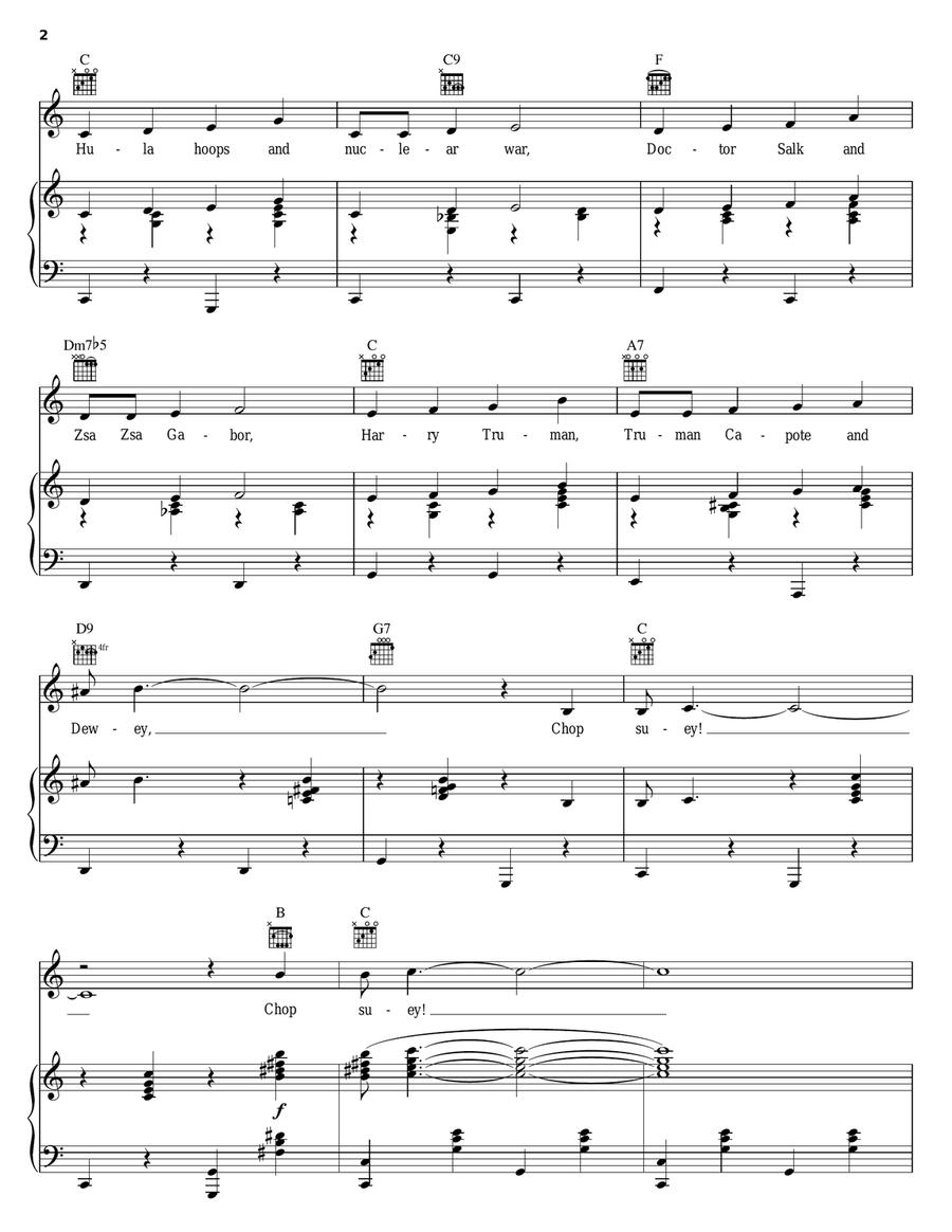Chop Suey Piano, Vocal, Guitar scores gallery preview page 2