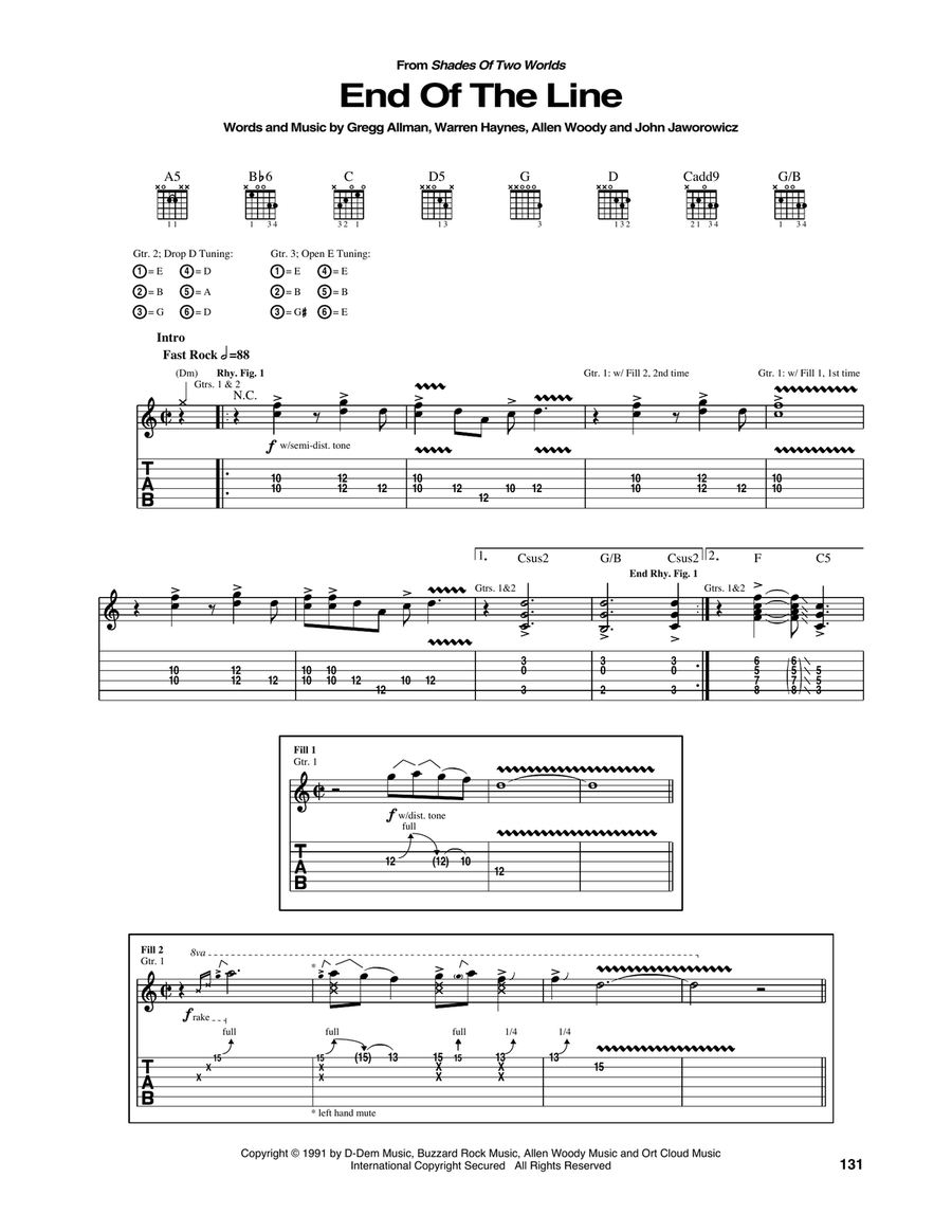 End Of The Line Acoustic Guitar scores gallery preview page 1