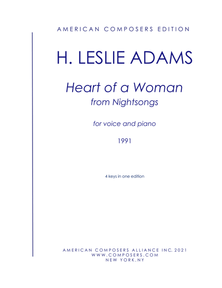 [Adams] The Heart of a Woman (from Nightsongs)