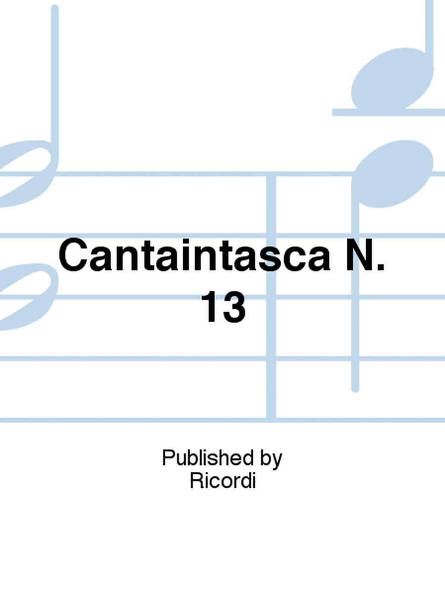 Cantaintasca N. 13