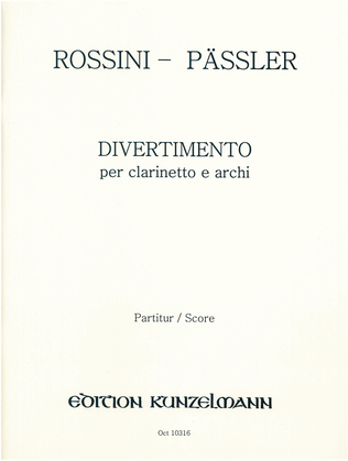 Book cover for Divertimento for clarinet and strings