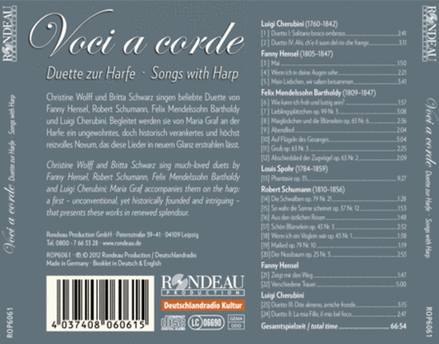 Voci a Corde: Songs With Harp