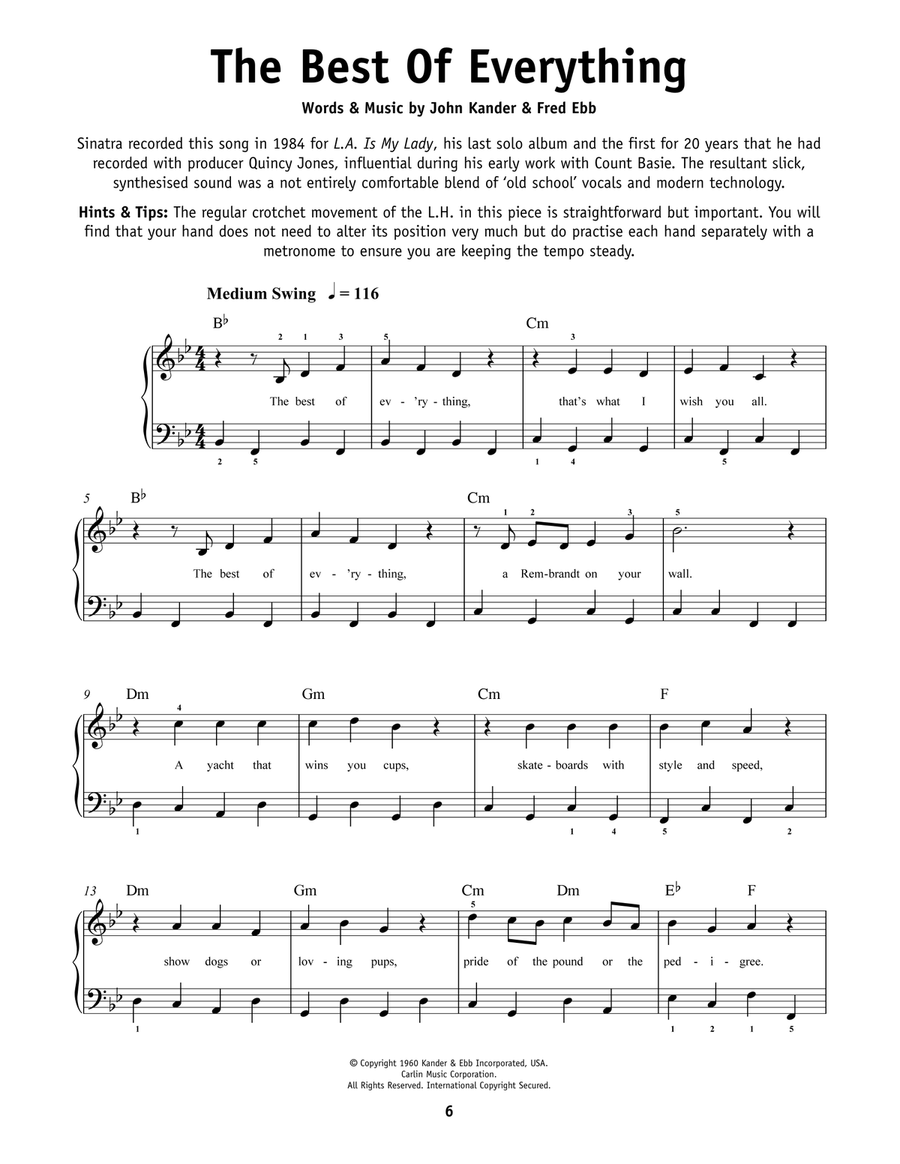 The Best Of Everything The Best Of Everything Easy Piano scores gallery preview page 1