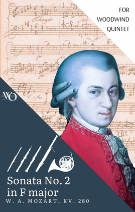 Book cover for Adagio from Piano Sonata No 2 in F major by Mozart K 280 for Woodwind Quintet
