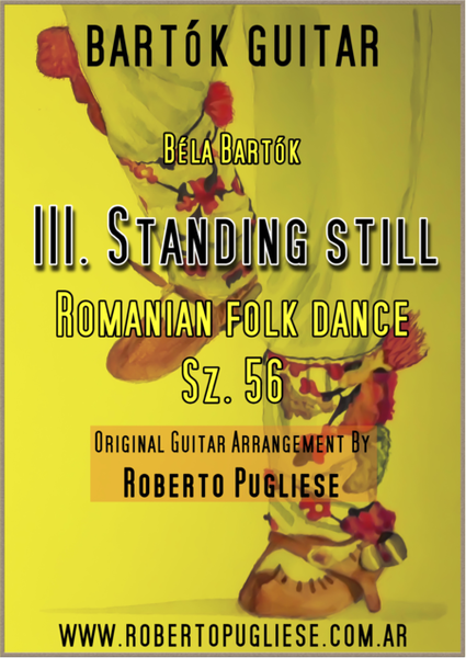 III. Standing still - Béla Bártok of Romanian Folk Dances Sz. 56. Classic guitar. image number null