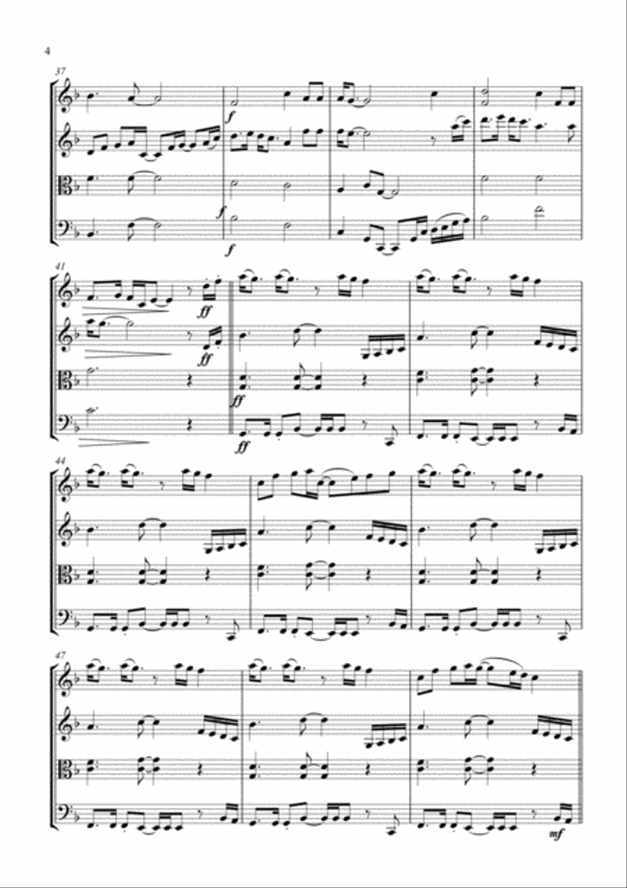 Paradise Paradise String Quartet scores gallery preview page 4