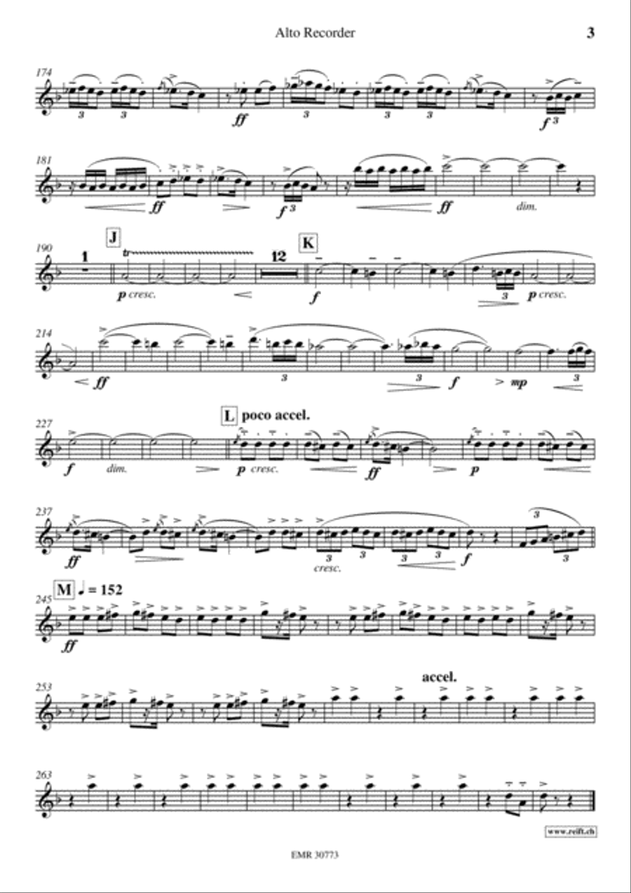 Ritual Fire Dance Alto Recorder scores gallery preview page 4