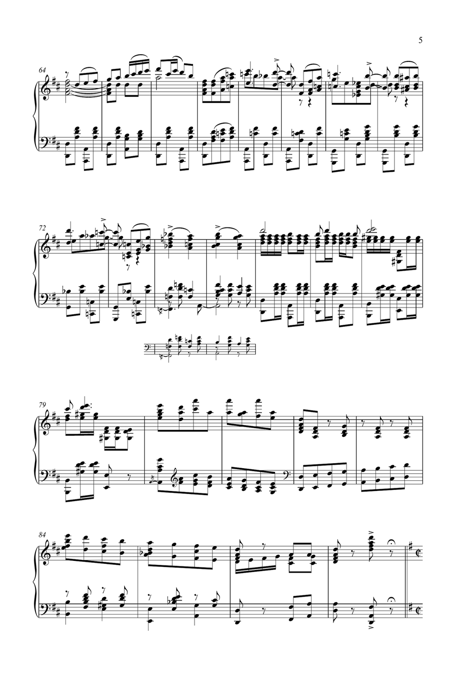 Tip-toes - Overture (for 2 Pianos) Piano Solo scores gallery preview page 5
