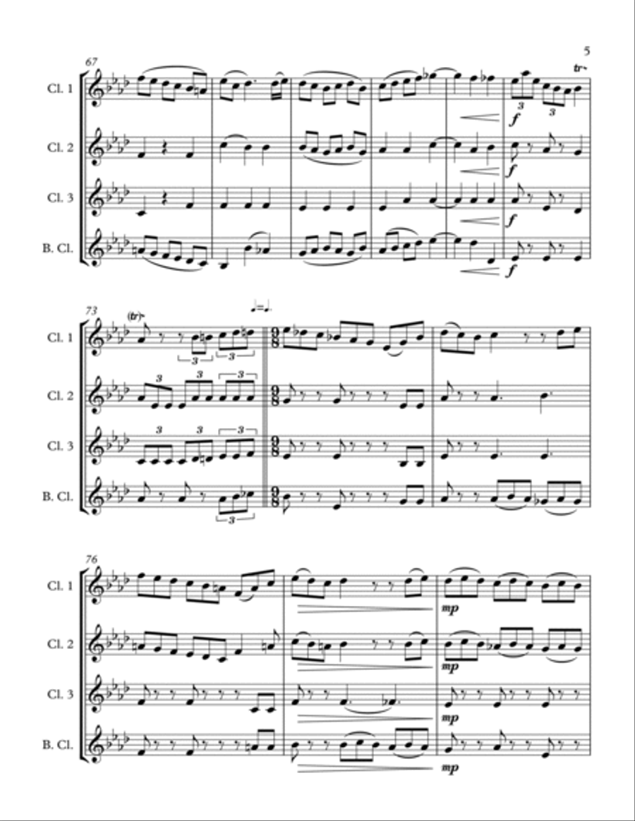 Caprice No. 1 Caprice No. 1 Woodwind Ensemble scores gallery preview page 5