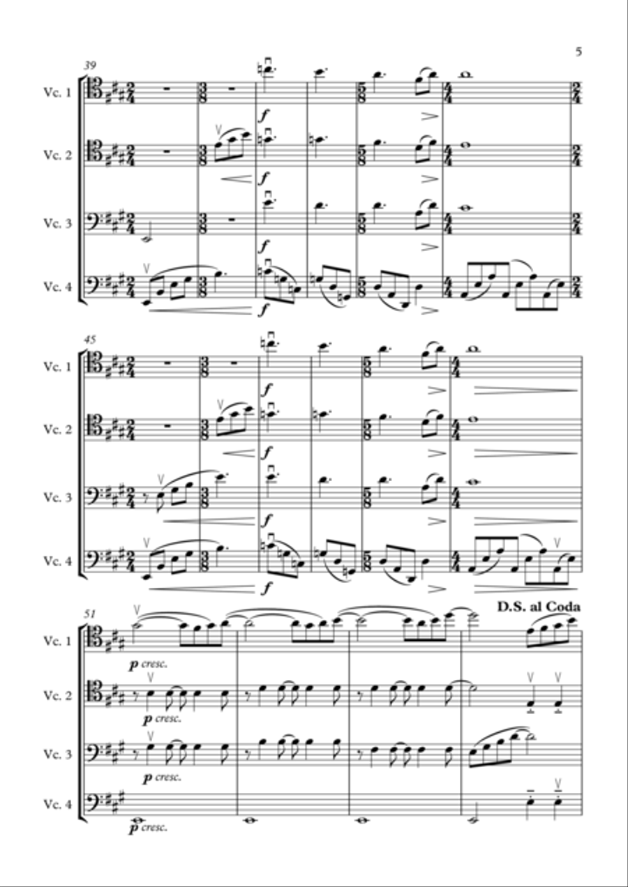 Here Comes The Sun Cello Solo scores gallery preview page 5