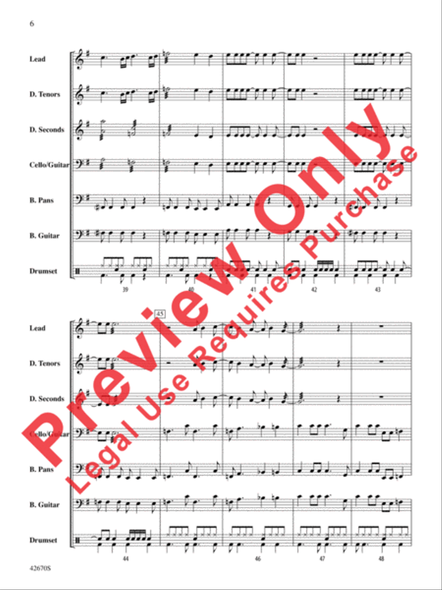 25 or 6 to 4 Steel Drum Band scores gallery preview page 7