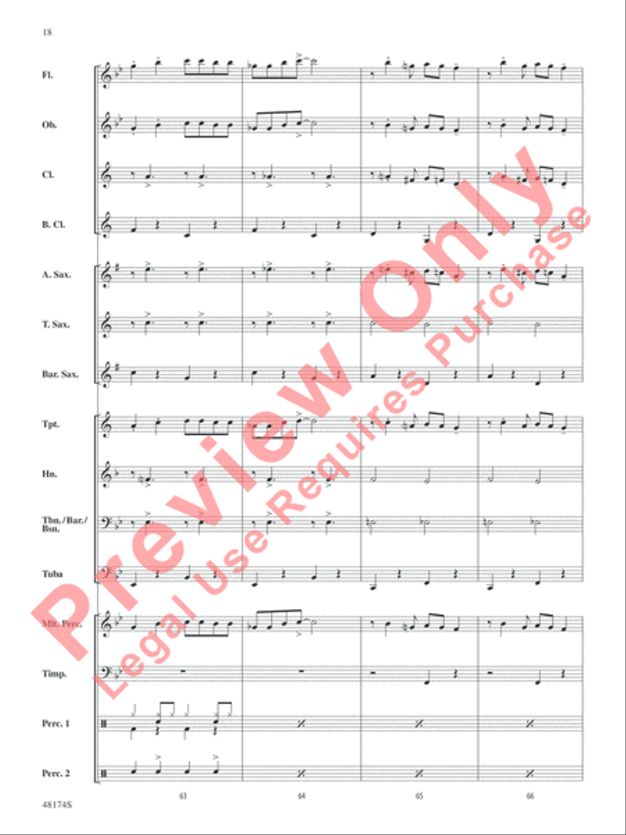 Swingin' Wonderland Concert Band scores gallery preview page 19
