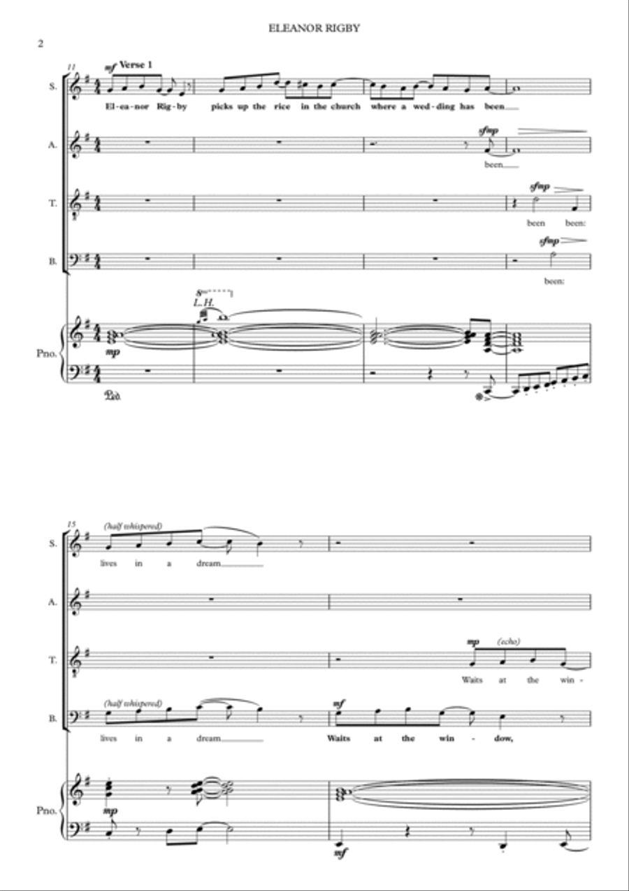 Eleanor Rigby Eleanor Rigby 4-Part scores gallery preview page 2