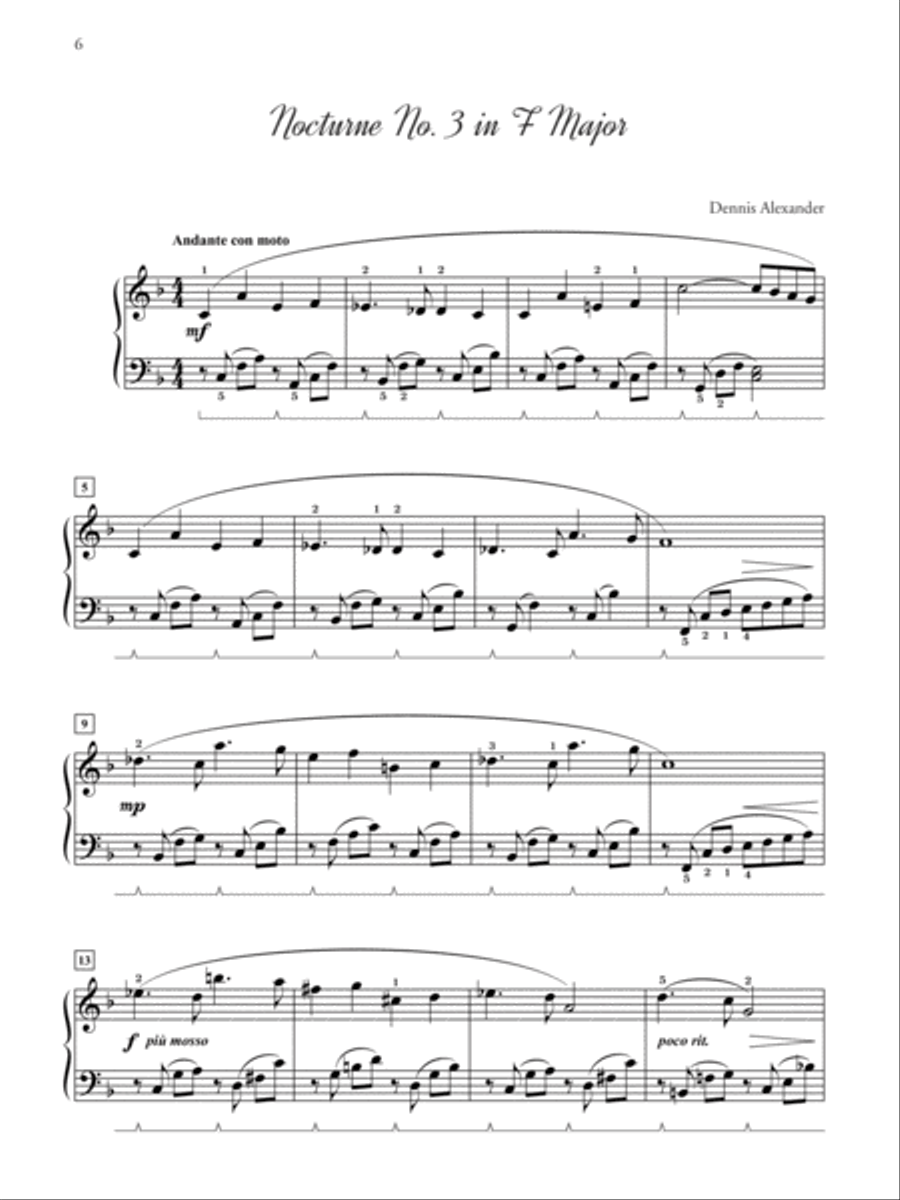 Nocturnes, Book 1 Piano Solo scores gallery preview page 4