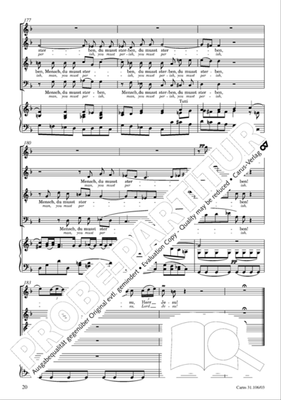 God's own time is the time appointed (Gottes Zeit ist die allerbeste Zeit) 4-Part scores gallery preview page 20