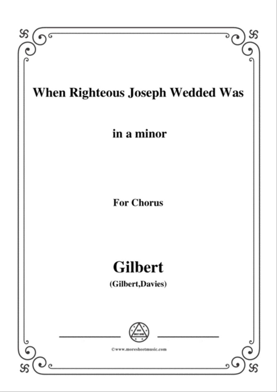 Gilbert-Christmas Carol,When Righteous Joseph Wedded Was,in a minor 4-Part scores gallery preview page 1