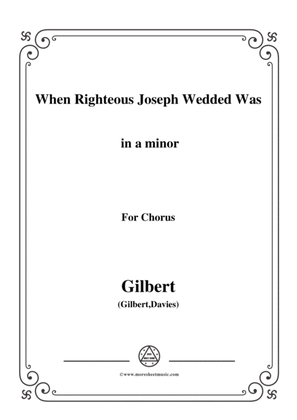 Book cover for Gilbert-Christmas Carol,When Righteous Joseph Wedded Was,in a minor