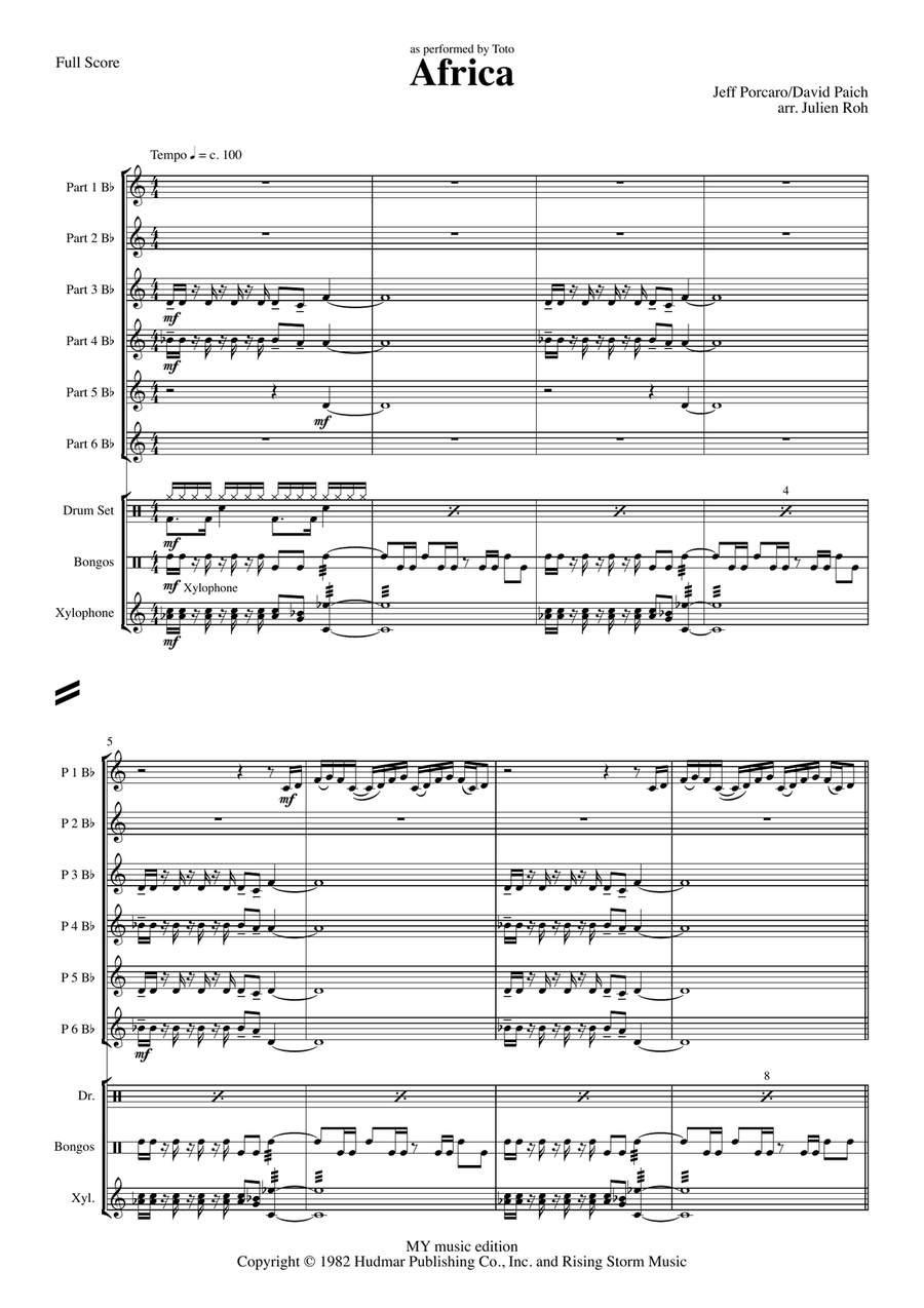 Africa Concert Band scores gallery preview page 1