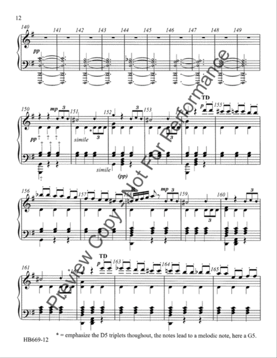 Overture to La Gazza Ladra from the Thieving Magpie Handbell Choir scores gallery preview page 12