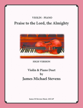 Book cover for Praise to the Lord, the Almighty - Violin & Piano - High Version
