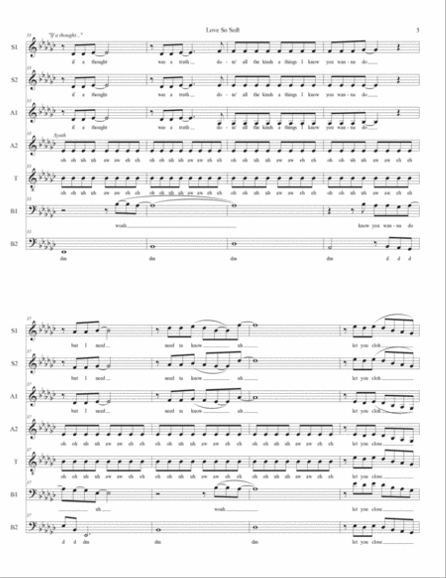 Love So Soft Divisi scores gallery preview page 5