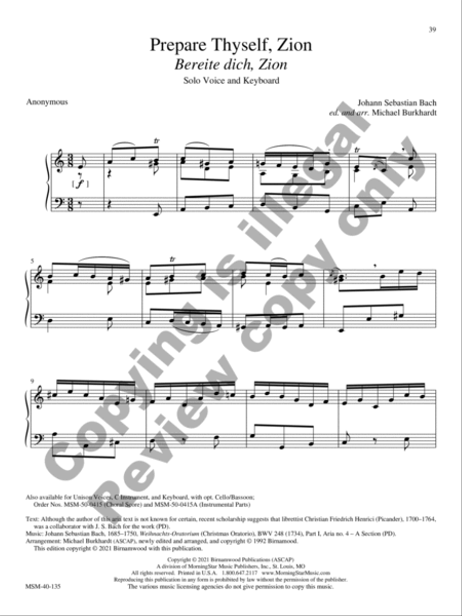 Classical Solos for the Church Year High Voice scores gallery preview page 20