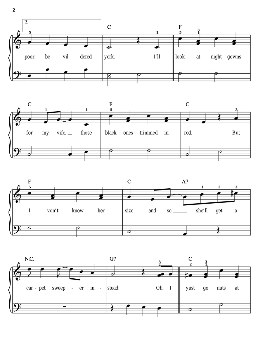 I Yust Go Nuts At Christmas Easy Piano scores gallery preview page 2