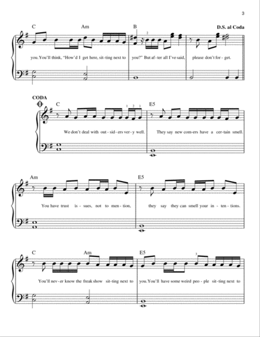 Heathens Easy Piano scores gallery preview page 3