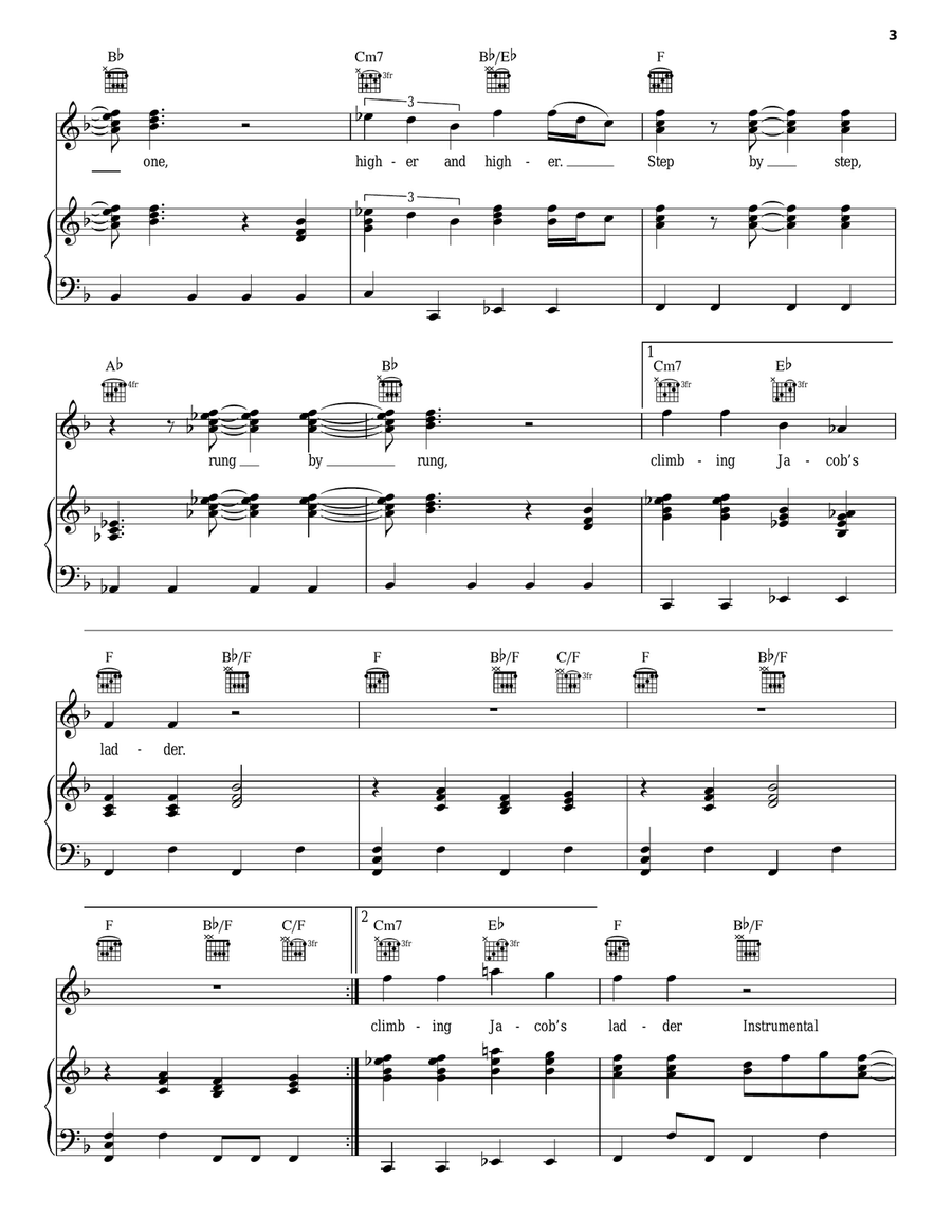 Jacob's Ladder Piano, Vocal, Guitar scores gallery preview page 3