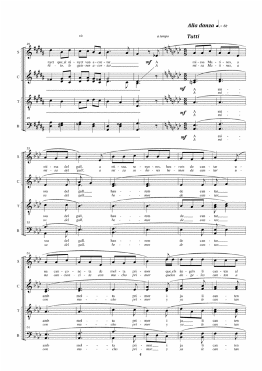 Pastorets i pastoretes 4-Part scores gallery preview page 6